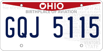 OH license plate GQJ5115