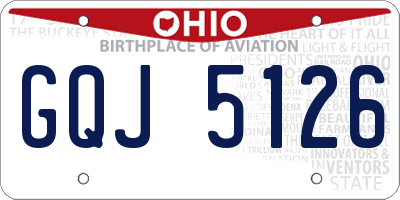 OH license plate GQJ5126