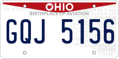 OH license plate GQJ5156