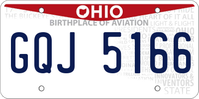 OH license plate GQJ5166