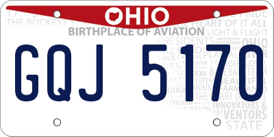OH license plate GQJ5170