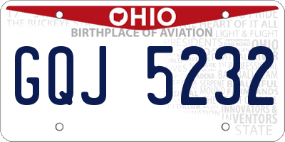 OH license plate GQJ5232