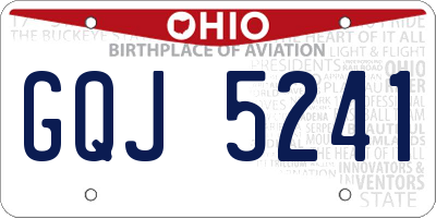 OH license plate GQJ5241