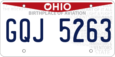 OH license plate GQJ5263