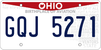 OH license plate GQJ5271