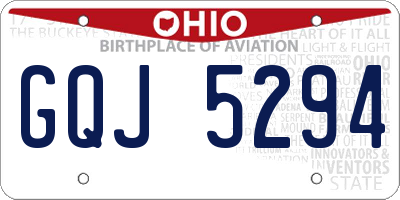 OH license plate GQJ5294