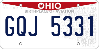 OH license plate GQJ5331