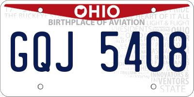 OH license plate GQJ5408