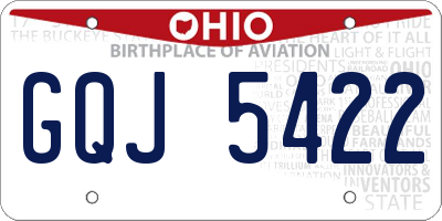 OH license plate GQJ5422