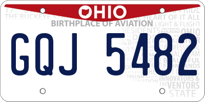 OH license plate GQJ5482