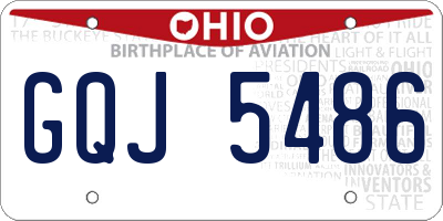 OH license plate GQJ5486