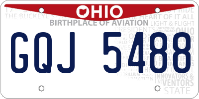 OH license plate GQJ5488