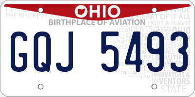 OH license plate GQJ5493