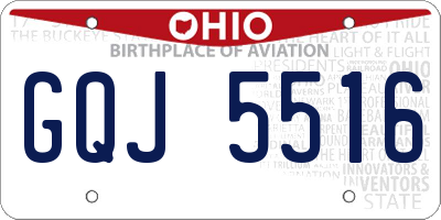 OH license plate GQJ5516