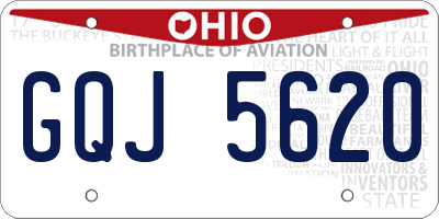 OH license plate GQJ5620