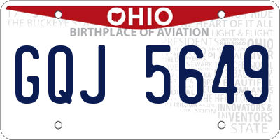 OH license plate GQJ5649