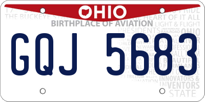 OH license plate GQJ5683