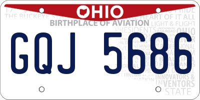 OH license plate GQJ5686