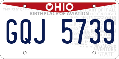 OH license plate GQJ5739