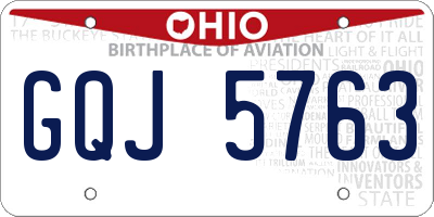 OH license plate GQJ5763