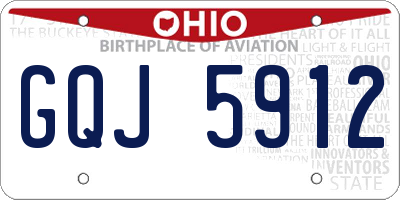 OH license plate GQJ5912