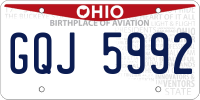 OH license plate GQJ5992