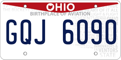 OH license plate GQJ6090