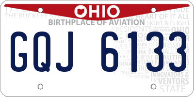 OH license plate GQJ6133