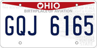 OH license plate GQJ6165