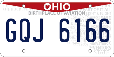 OH license plate GQJ6166