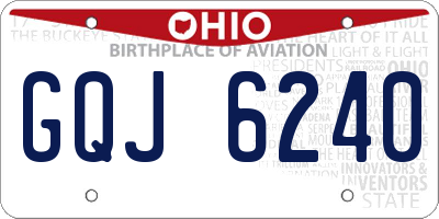 OH license plate GQJ6240
