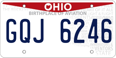 OH license plate GQJ6246