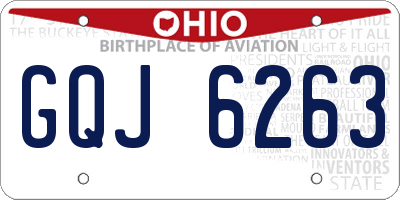OH license plate GQJ6263