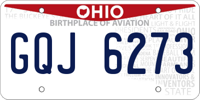 OH license plate GQJ6273