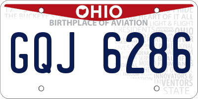OH license plate GQJ6286