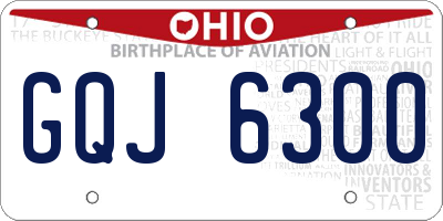 OH license plate GQJ6300
