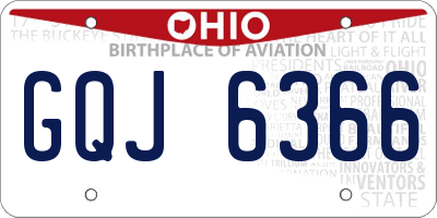 OH license plate GQJ6366