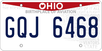 OH license plate GQJ6468