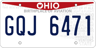 OH license plate GQJ6471