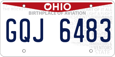 OH license plate GQJ6483