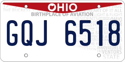 OH license plate GQJ6518