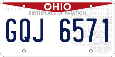 OH license plate GQJ6571