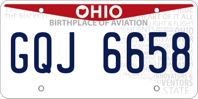 OH license plate GQJ6658