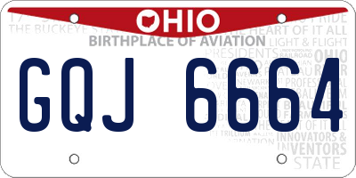 OH license plate GQJ6664
