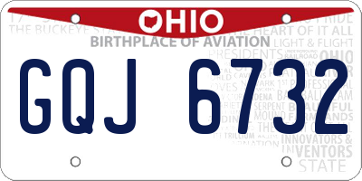 OH license plate GQJ6732