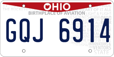 OH license plate GQJ6914