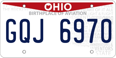 OH license plate GQJ6970