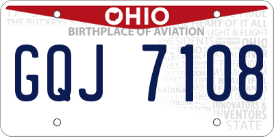OH license plate GQJ7108