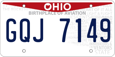 OH license plate GQJ7149