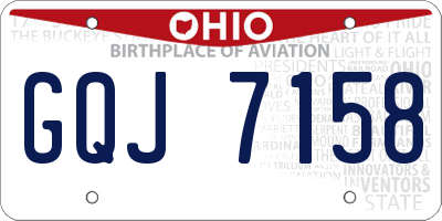 OH license plate GQJ7158